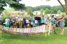 Abschlussfeier 4.b mit Frau Lehrerin Maria Puntigam