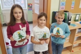 Weihnachtsbasteln in der 2b-Klasse