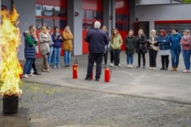 Brandschutztraining des Lehrerinnenteams der Volksschule Gnas